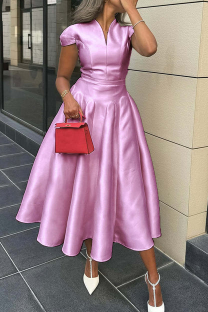 Elegantes A-Linien Kleid mit V-Ausschnitt