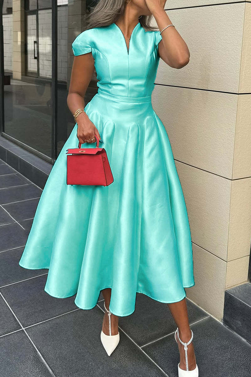 Elegantes A-Linien Kleid mit V-Ausschnitt