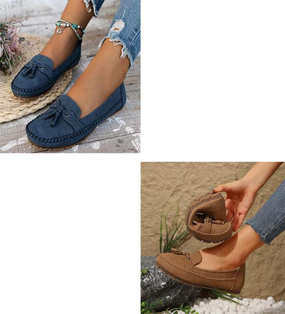 Bella – Vintage Loafers mit Schleife