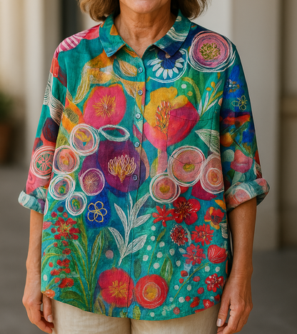 Anya | Bequeme Bluse mit floralem Muster