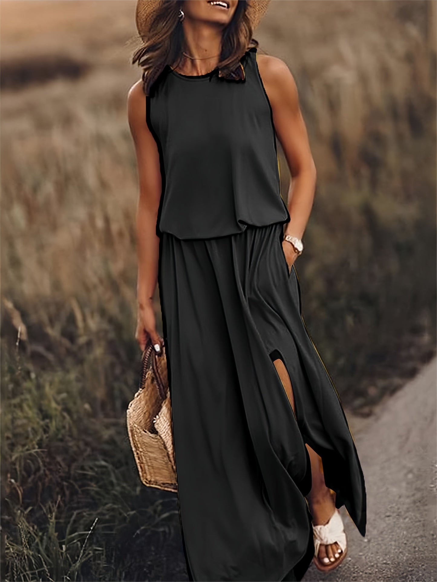 Zaynia - Maxi Kleid - Einfaches Modal Boho Kleid in verschiedenen Farben