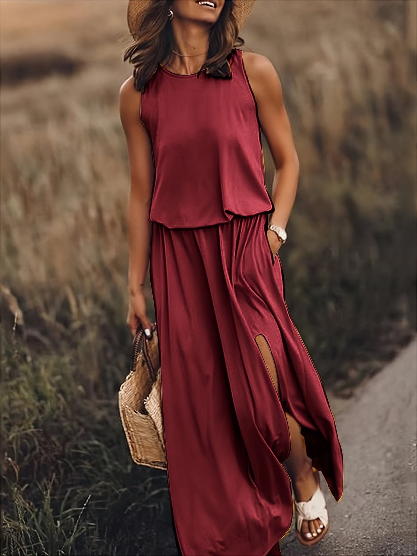 Zaynia - Maxi Kleid - Einfaches Modal Boho Kleid in verschiedenen Farben