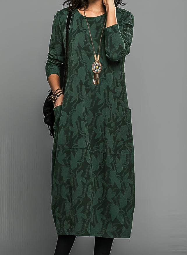 Cae | Lässiges Rundhals-Winterkleid