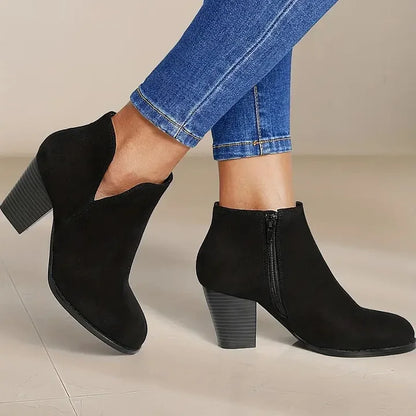ALEXE™ DAMEN-STIEFELETTEN MIT CHUNKY-ABSATZ