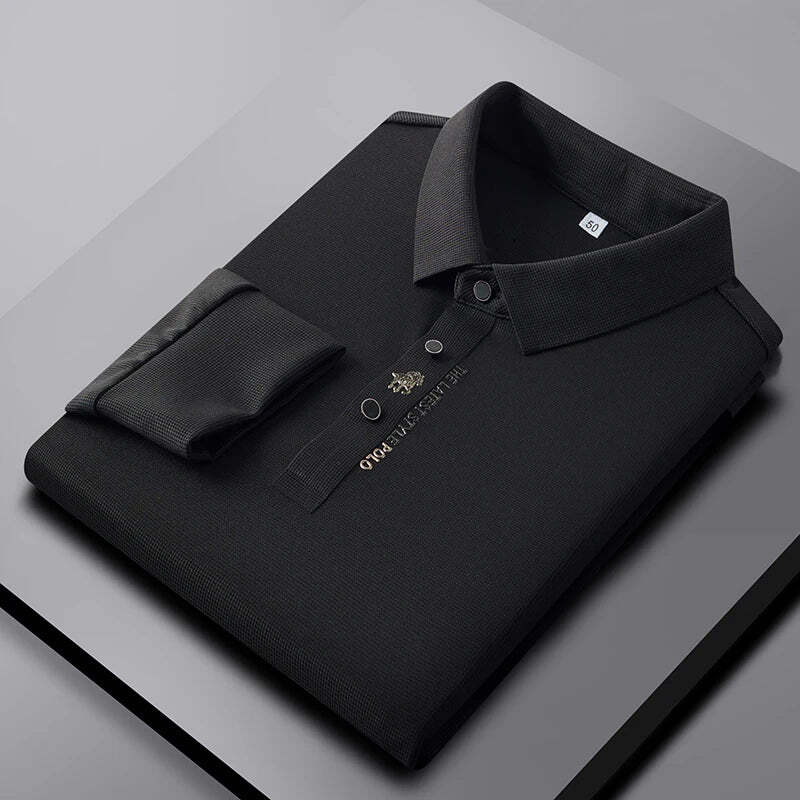 Elegante Knitterfreies-Polohemd