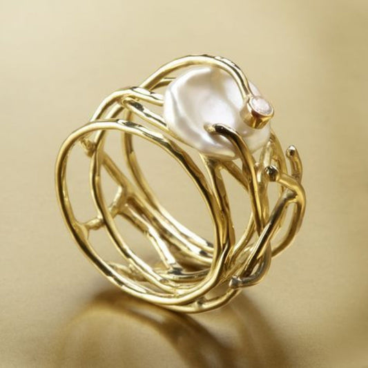 Amira | Eleganter Ring mit Perle