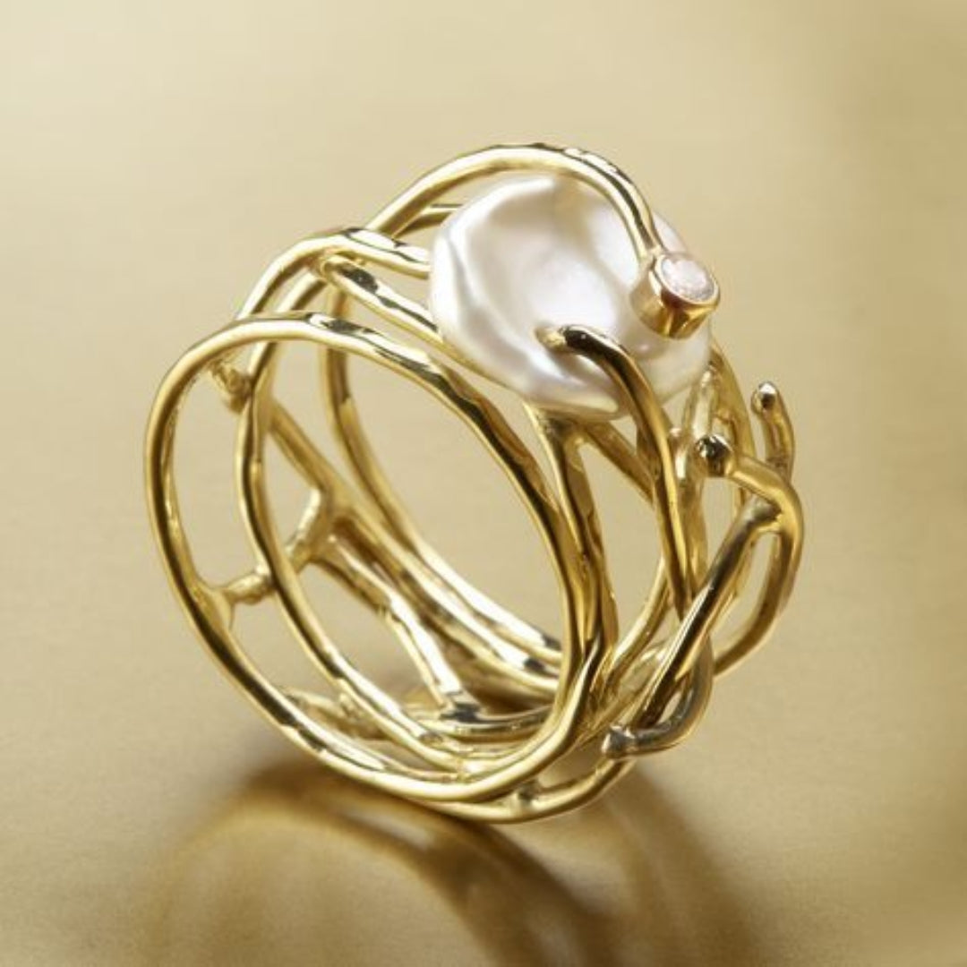 Amira | Eleganter Ring mit Perle