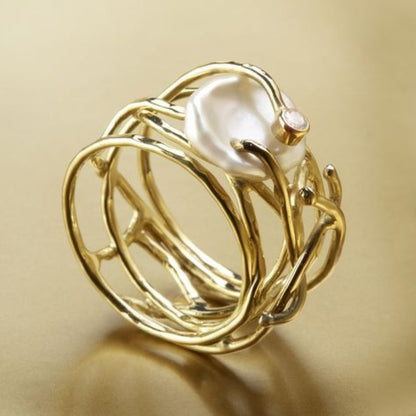 Amira | Eleganter Ring mit Perle