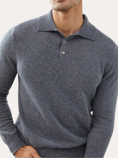 Calden | Cashmere-Polo – Grau