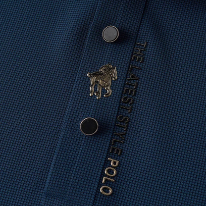Elegante Knitterfreies-Polohemd