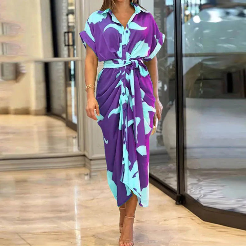 Amala – Luxuriöses Wickel-Maxikleid