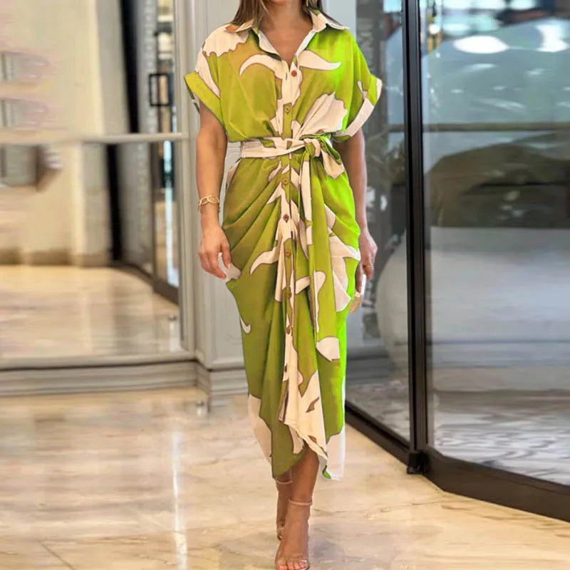 Amala – Luxuriöses Wickel-Maxikleid