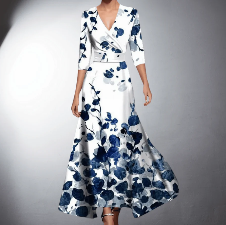 Cordulana™ – klassisches geblümtes Kleid Maxi