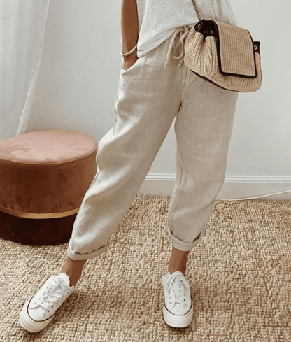 Yulan | Elegante Baumwoll-Leinenhose 1+1 GRATIS