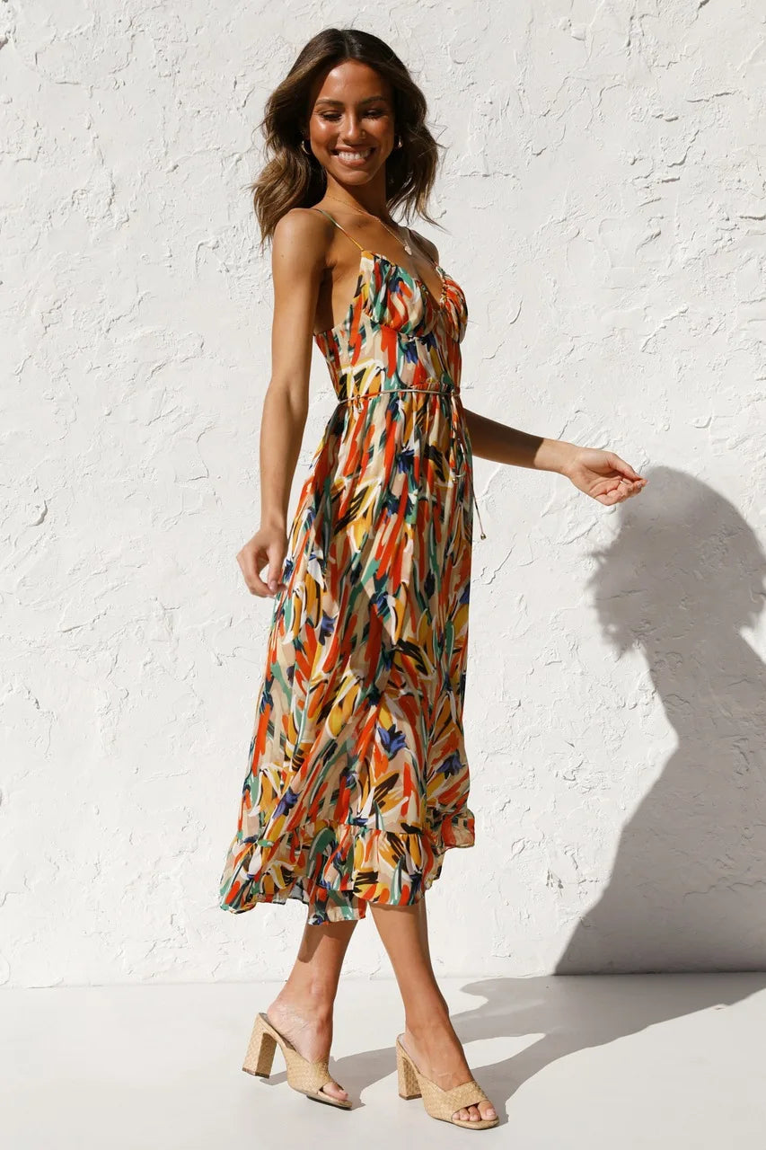 Bihilda | Mehrfarbige Sommerkleid
