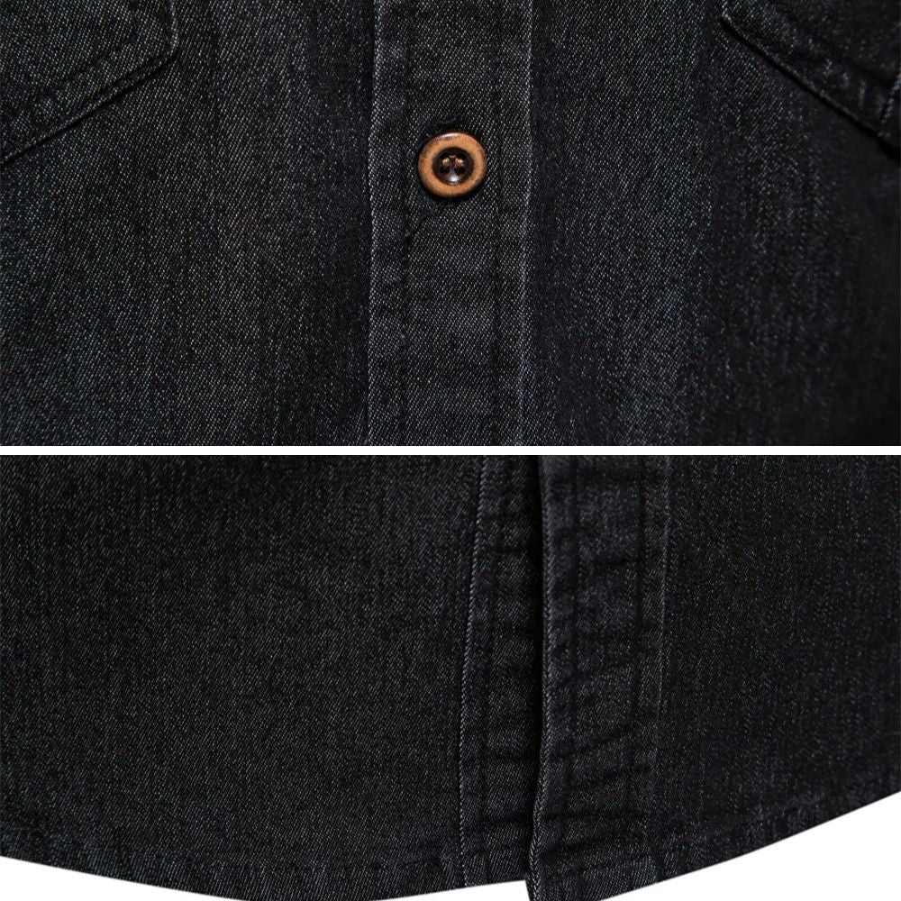 Baumwoll-Denim-Hemd: Massgeschneidert für Herren