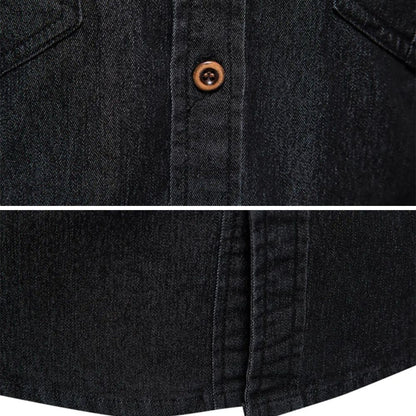 Baumwoll-Denim-Hemd: Massgeschneidert für Herren