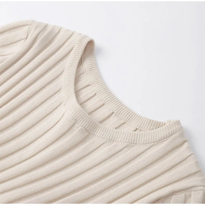 Angel | Einfarbiges Strick-Maxikleid