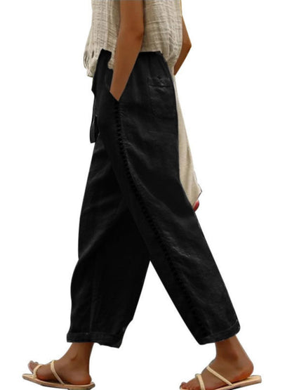 7/8-Hose mit Spitzendetail – Elegant & Bequem