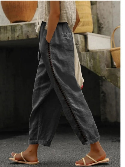 7/8-Hose mit Spitzendetail – Elegant & Bequem
