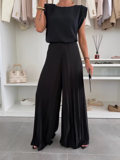 Alina | Set aus Oberteil und Hose – Glänzen Sie jederzeit mit Eleganz