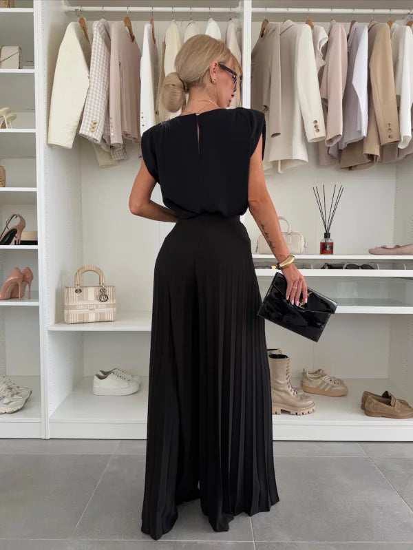 Alina | Set aus Oberteil und Hose – Glänzen Sie jederzeit mit Eleganz