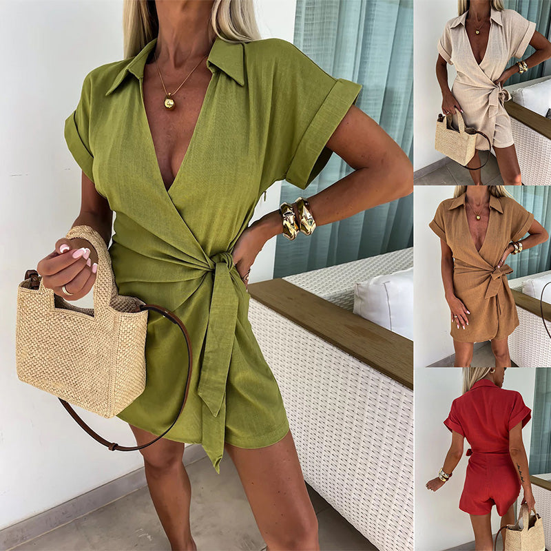 Mina | Kleid mit V-Ausschnitt