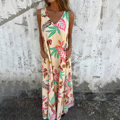 YLVO I MAXIKLEID MIT V-AUSSCHNITT