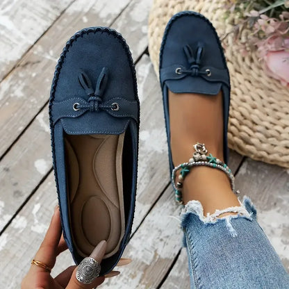 Bella – Vintage Loafers mit Schleife