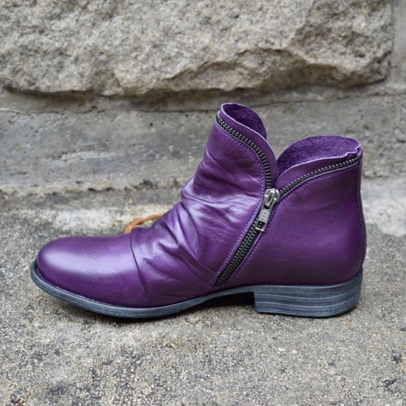 Victoria -  Lederstiefel mit Reissverschluss